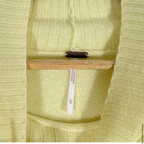 Free People Poppy Cashmere Sweater Size Large Yellow - Picture 4 of 5